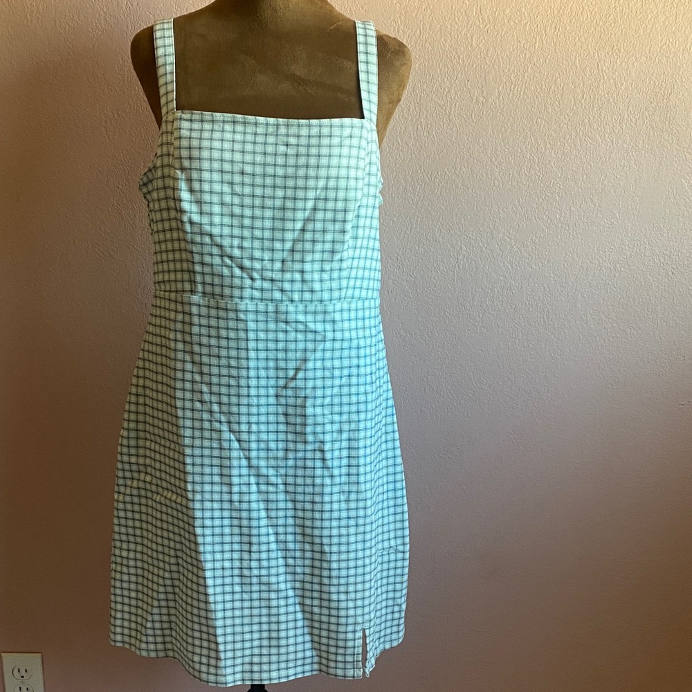 Hollister Green Checkered Dress